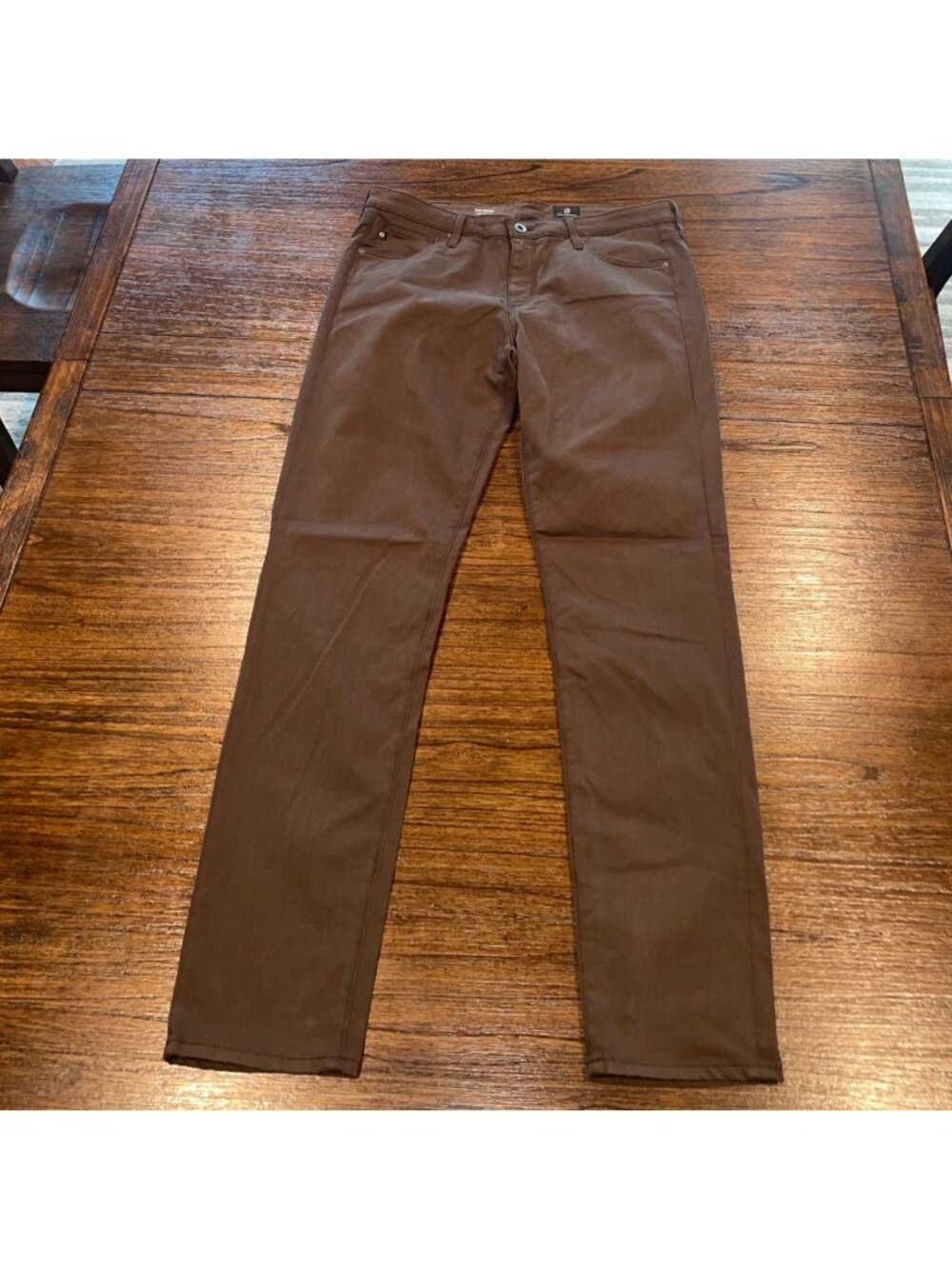 AG Prima Cigarette Pant Womens 32 Brown Skinny Slim Mid-Rise Stretch Fall Chic